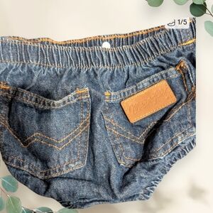 Wrangler Infants Denim Baby Diaper Cover Shorts Size 18,M